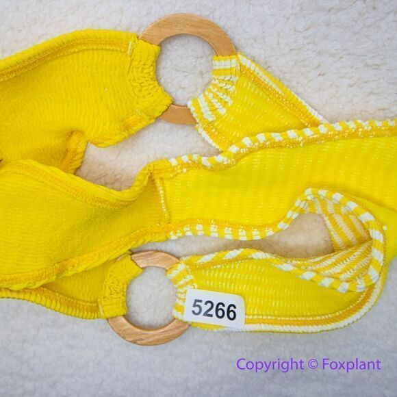 NEW‎ Cleonie X Free People ripple brief striped bikini bottom, one size - Picture 16 of 16